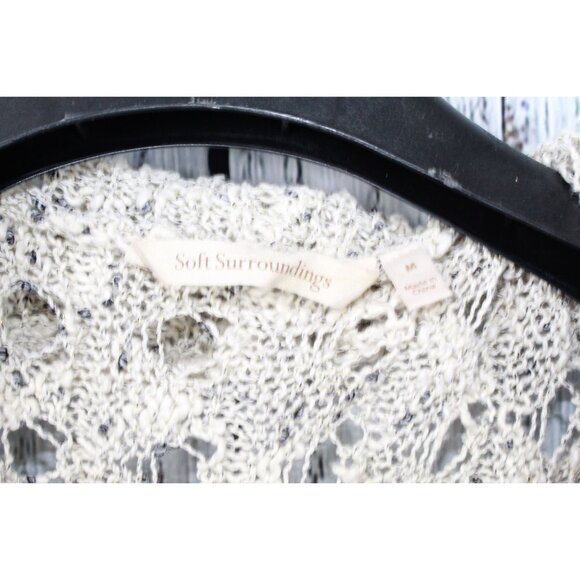 Soft Surroundings Teresa Crochet Cardigan Cream Size Medium - Picture 6 of 10